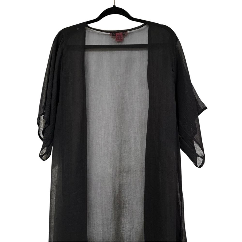 Betsey Johnson Black Sheer Open Kimono - Picture 6 of 6